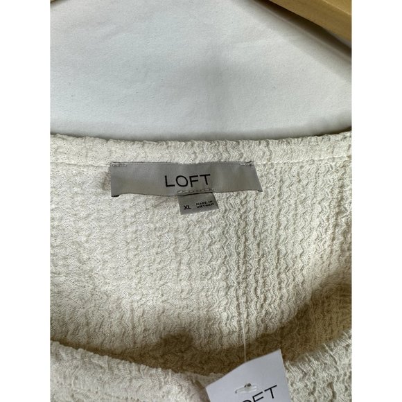 NEW Loft Long Sleeve Blouse‎ size XL White - Picture 2 of 7